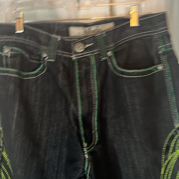 ablanche baggy Skater Y2K Embroidered jeans Men’s Size 34” Inseam 28” and 16W - Picture 9 of 12